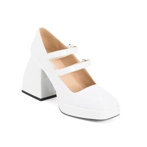 NODALETO Ceramic Made In Italy Patent Leather Bulla Babies Platform Pumps